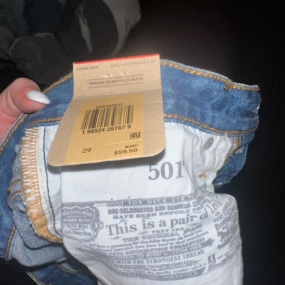 Levi 501 High Rise Shorts - Picture 4 of 4